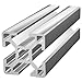 8020, 30-3030, 30 Series 30mm x 30mm Aluminum T-Slotted Extrusion T Slot Extruded 80/20 Profile Bar (2440mm, Clear Anodize)