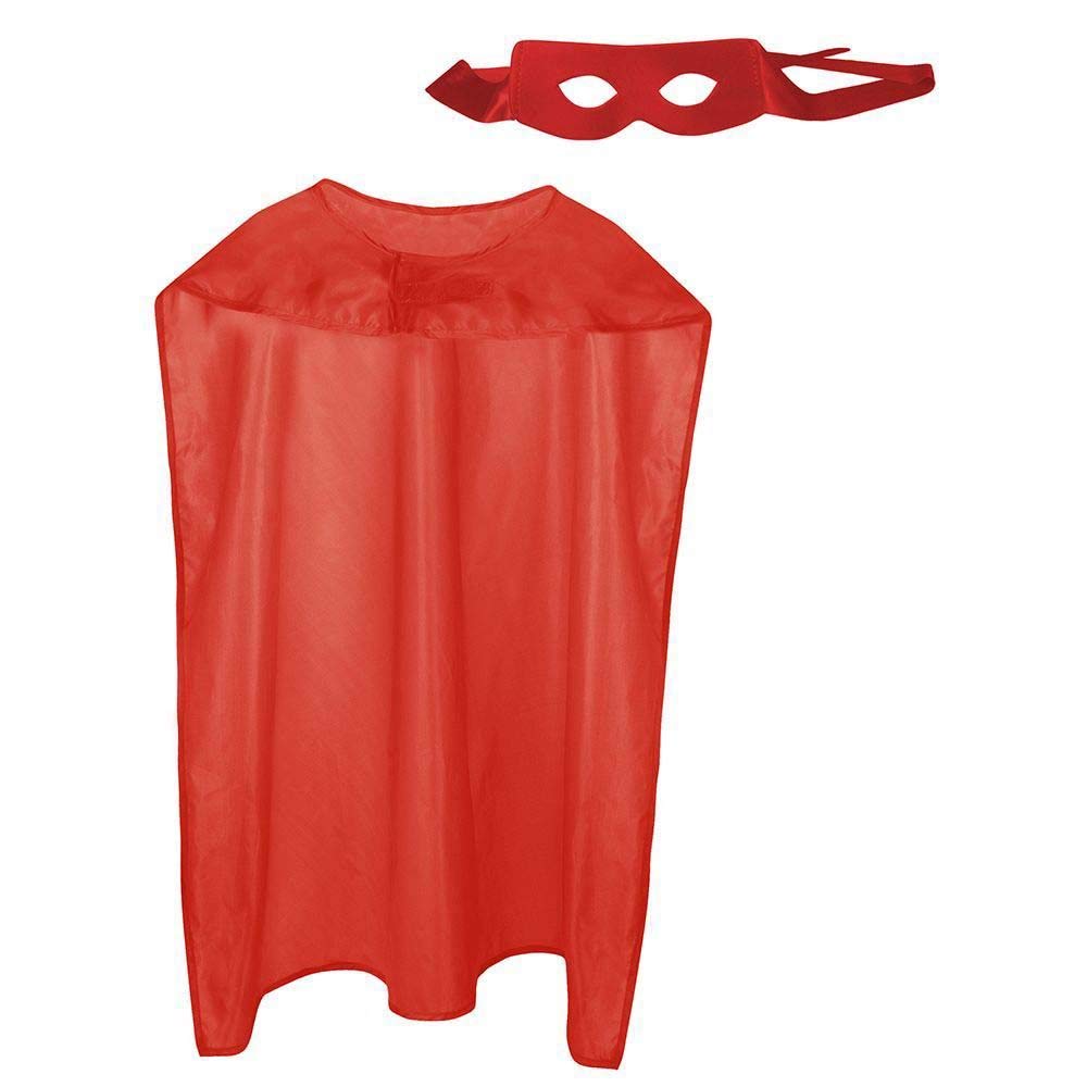 Boland - Hero Costume, 2 Pieces, One Size for Adults, Mask and Cape, Red, Superman, Hero, Theme Party, Carnival