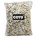 1 LB Premium White Gold Metallic Mix Crinkle Shred Gift Basket Shred Crinkle Paper Filler Bedding by COTU (8 oz)