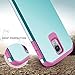 Galaxy S4 Mini Case, RANZ Hard Impact Dual Layer Shockproof Bumper Case for Samsung Galaxy S4 Mini (I9190) - Pink/Milk Green