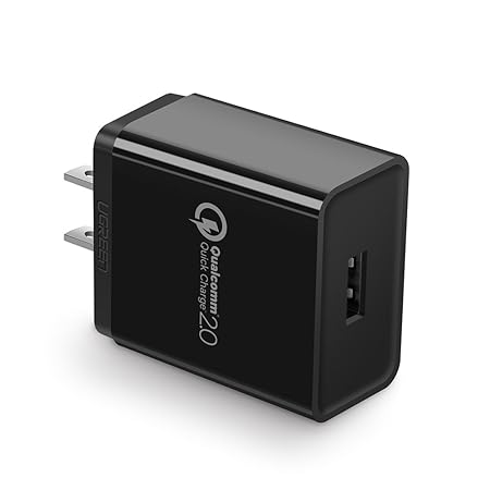 UGREEN 充電器 Quick Charge 2.0 急速充電器 18W USB ACアダプター Qualcomm認証済 Galaxy S7 S6 Edge Edge Plus Nexus 6 iPhone iPad スマホ タブレット など急速充電対応