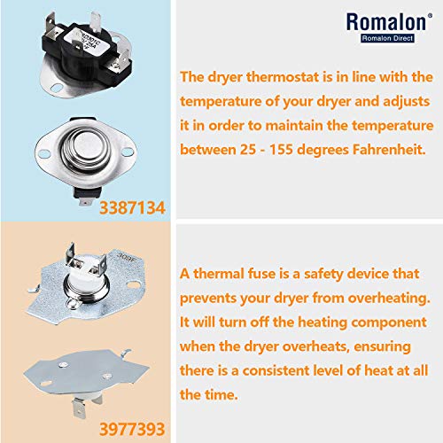 279838 Dryer Heating Element 279816 Thermostat Kit 3977393 3392519