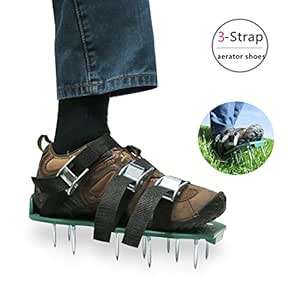 Zapatos de césped aireador con metal resistente hebillas y correas 3