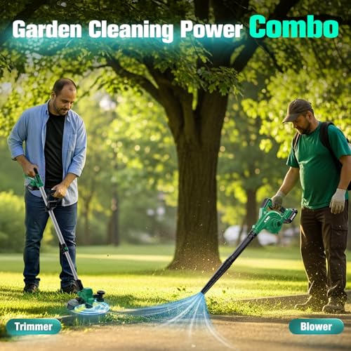 KIMO 12" Weed Eater and Blower Combo, 20000RPM Cordless Weed Wacker & photo 10