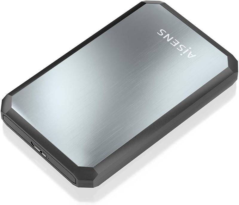 Carcasa Externa para HDD/SSD SATA de 2,5", USB 3.0 hasta 5 Gbps, UASP, sin Herramientas, Negro y Gris - ASE-2529B