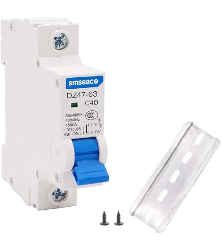 Interrupteur Automatique DC Heschen HSB6C-DC 2P 25A 550V - Type D, Montage Rail DIN 35 Mm