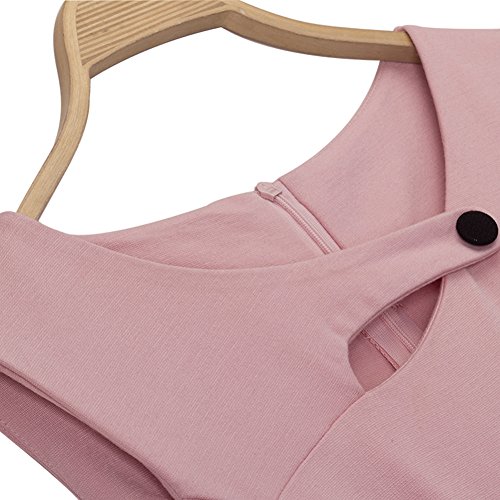 Work Dress เดรส แฟชั่นชุดทำงาน Merope J ผู้หญิงs Floral Patchwork Peplum Sleeveless Summer Office