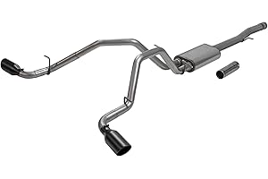 Flowmaster 717988 FlowFX Cat-Back Exhaust Kit 3.5 to 2.5 Inch Dual Side Exit Stainless 4 Inch Black Tips Compatible with 2011
