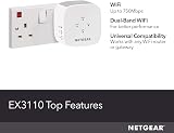 NETGEAR EX3110 Dual Band WiFi Extender UK Plug Easy Setup view 2