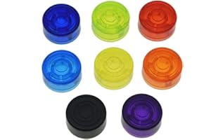 Dopro Guitar Effect Pedal Footswitch Toppers Effect Foot Nail Caps Pedal Protection Cap with Multi Colors 8-Pack