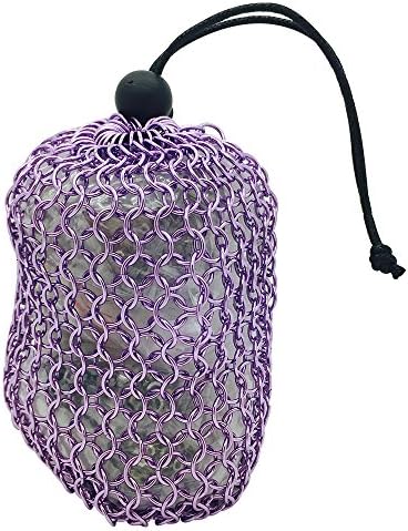 Norse Foundry Purple Stainless Steel Rings Chainmail Dice Bag 5 x 7 inches - Holds 10+ Sets Handmade