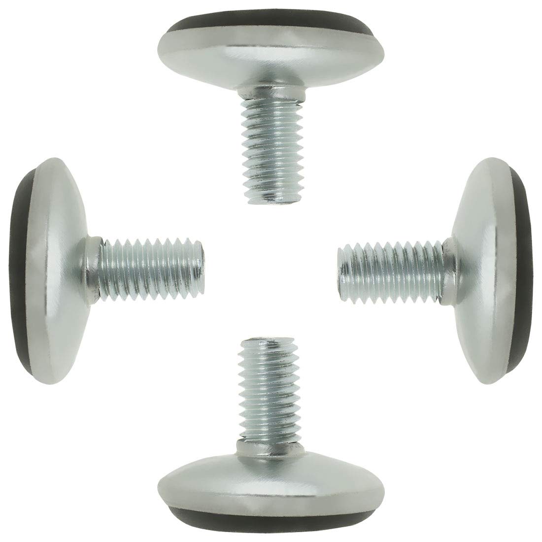 Sourcingmap M8 x 15 x 30mm Screw on Furniture Glide Leveling Feet Pad Protector Adjustable Leveler for Chair Leg 4 Pack