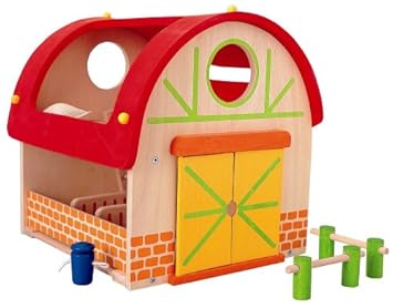 Plan Toys 71320 Barn Amazon Co Uk Toys Games