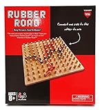 Rubber Road Rubber Band Wooden Board Game Pegboard and Geoboard | Educational Creative Imagination Stimulating Board Game and Arts and Crafts Toy