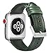 OUHENG Compatible with Apple Watch Band 42mm 44mm, Genuine Leather Band Replacement Compatible with Apple Watch Series 6 5 4 3 2 1 SE 42mm 44mm, Green