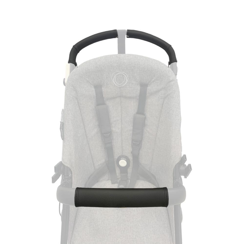 PROTEC TIF | Synthetic Leather Covers Pack for Handlebar and Carry Handle Compatible with Bugaboo Cameleon 3 Plus (2021-2023) | to fit Over The Original Covers |