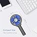 HandFan Portable Handheld Fan, Mini Personal Fan, Battery Operated Cooling Rechargeable, 180° Foldable Small Hand Fan, USB Powered, for Home, Office, Outdoor, Hiking, Travel, Stroller(Black&Blue)
