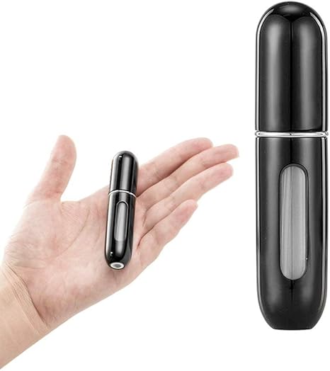 Amazon アトマイザー 香水 詰め替え ポータブル クイック 香水噴霧器 携帯用 詰め替え容器 香水用 ワンタッチ補充 香水スプレー パフューム プシュ式5ml レディース メンズ ブラック Black Jortia アトマイザー 通販