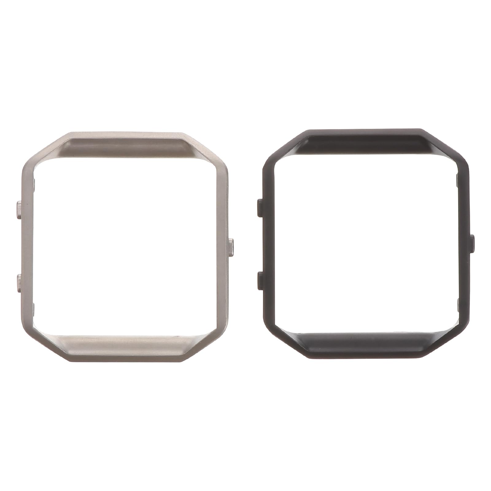 Hemobllo Watch Frame Replacement Compatible with Fitbit Blaze Smartwatch Protective Stainless Steel Cover 2-Pack Durable Fitness Watch Accessory
