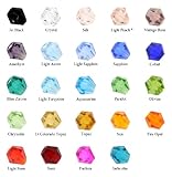 Mandala Crafts® Wholesale Bicone Crystal Beads Lot of 500 Pcs, 4mm, 24 Colors