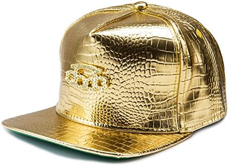 TUVW Personality Five Rings Gloves Male Hip Hop Hat(Gold)