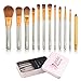Gisala 12 Pcs Makeup Brush Set Premium Cosmetics Synthetic Kabuki Makeup Brushes, Foundation, Blending Blush, Eyeliner, Face Powder Brush Kit with Metal Box