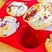 BakeitFun Standard Silicone Muffin Baking Pan in Vibrant Red Color with 12 Circular Compartments That Can Be Used for Cupcakes, Tarts and Other Baked Goodness. Perfect for Professional and Home Use
