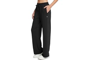 baleaf Womens Track Pants Athletic Running Pants Sweatpants Straight Leg Zipper Pockets Sports Jogging Striped Loose Fit