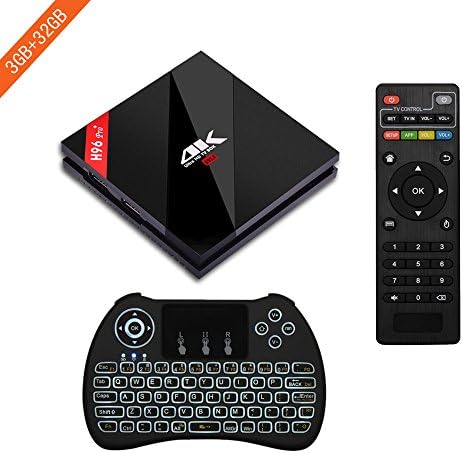 Haswe 2017 Newest Android 4K 7.1 TV Box 3GB Ram 32GB Rom H96 Pro Plus Amlogic S912 Octa Core H.265 With H9 Backlit 2.4G Mini Handheld Wireless Keyboard Air Mouse