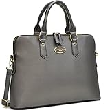 Dasein Designer Satchel Purse Slim Womens Briefcase Satchel Bag Shoulder Bag Rolled Top Handle Handbag Laptop Bag Tablet Bag