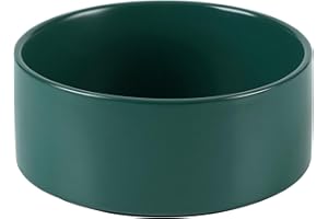 Havniva Non-Slip 8.2inch Ceramic Dog Food and Water Bowl for Large Breed Dogs, Pet Bowl for Replacement (Single Bowl, Green)