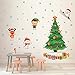 Kiddale Christmas Wall Decals,Removalble Santa Claus Christmas Tree Wall Stickers for DIY Home Décor