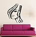 Cukudy Hair Salon Removable Vinyl Wall Decal Sexy Girl Hair Beauty Salon Wall Stickers Home Decoration