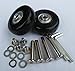 Eric_Leon 43 X 18 (mm), 2 Set of Luggage Suitcase Replacement Wheels with ABEC 608zz Bearings, Luggage Wheel Replacement, Packaged with Our own Designed Bag Logo (43 X 18 (mm))