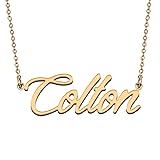 HUAN XUN Name Necklace for Womens Colton Meaningful