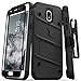 Zizo Bolt Series Compatible with Samsung Galaxy Amp Prime 3 Case Military Grade Drop Tested with Tempered Glass Screen Protector Holster Black
