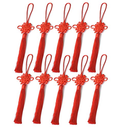 10pcs Red Chinese Knot Tassel by 