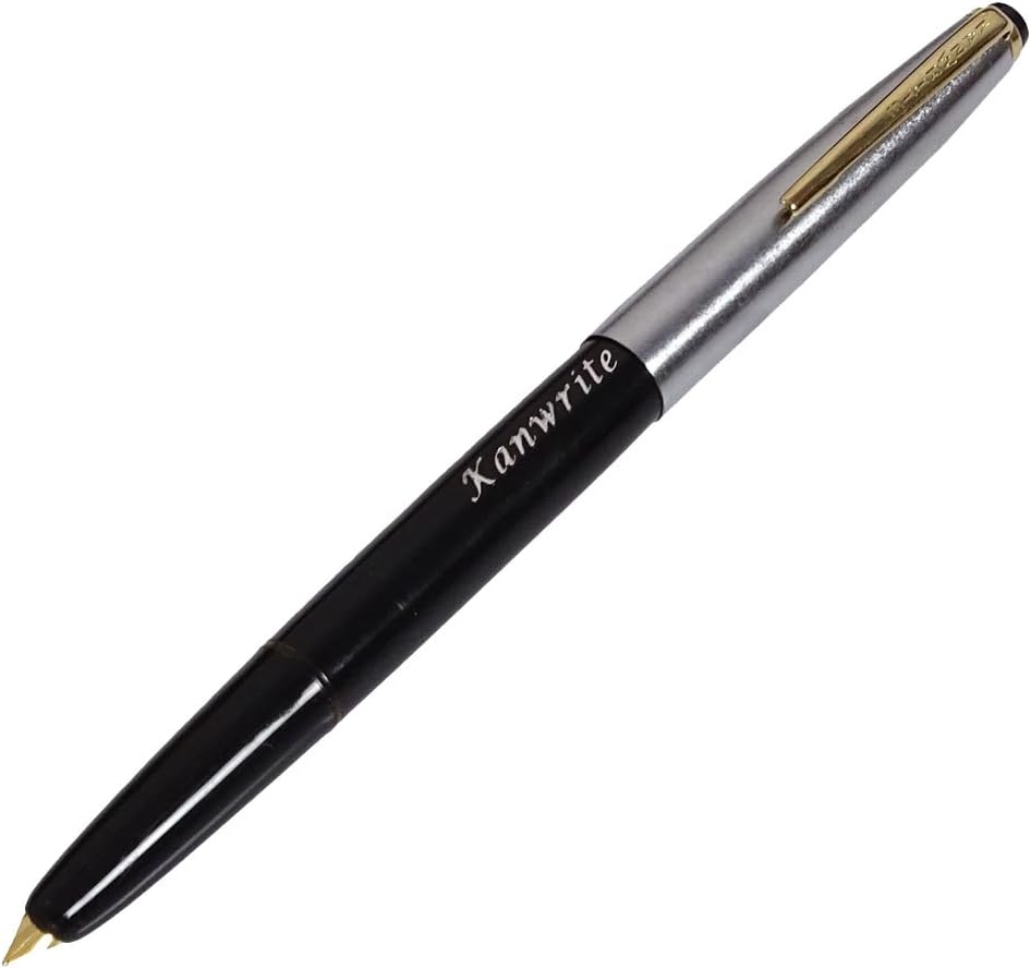 Kanwrite Iridium Tip Nib Piston Filling Mechanism Relic Fountain Pen- Black