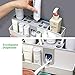 Boyan Toothbrush Holder Set, Save Space No Drill Wall Mount Toothpaste Dispenser and Multi-Functional Slots Bathroom Organizer with Water Drainer (Large)