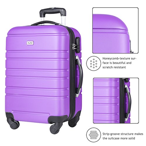 3 Pcs Luggage Set Hardside Travel Suitcase with Spinner Wheels Lightweight Durable ABS Hardshell TSA Lock 20 24 28 inch
