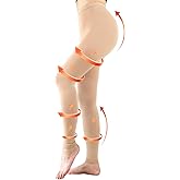 Medical Compression Pantyhose for Women & Men, 20-30mmHg Graduated Support Compression Tights Footless Medical Compression Stockings & Leggings for Edema, Varicose Veins, Swelling(Beige,L)