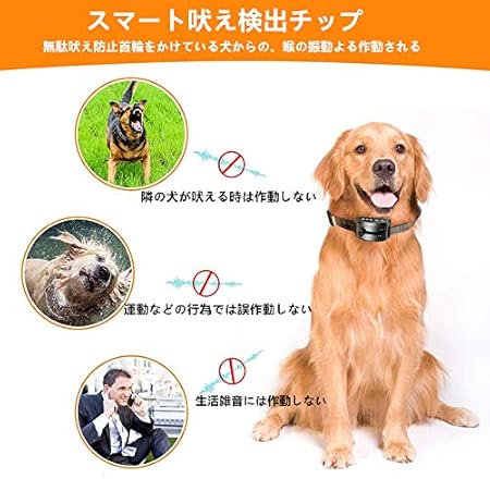 Amazon 無駄吠え防止 首輪 愛犬むだ吠え防止グズ 全自動式 犬しつけ ７階段センサー Lcdディスプレイ 吠え声自動認識 充電式 Ip67防水 節電デザイン 近隣トラブル解消 安眠妨害解決 小型犬 中型犬 大型犬用 無駄吠え防止用品 All4pets 無駄吠え防止首輪 通販