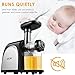 Aicok Juicer Slow Masticating Juice Extractor with Quiet Motor, Cold Press Machine Higher Juicer Yield and Drier Pulp with Reverse Function for Vegetable and Fruit