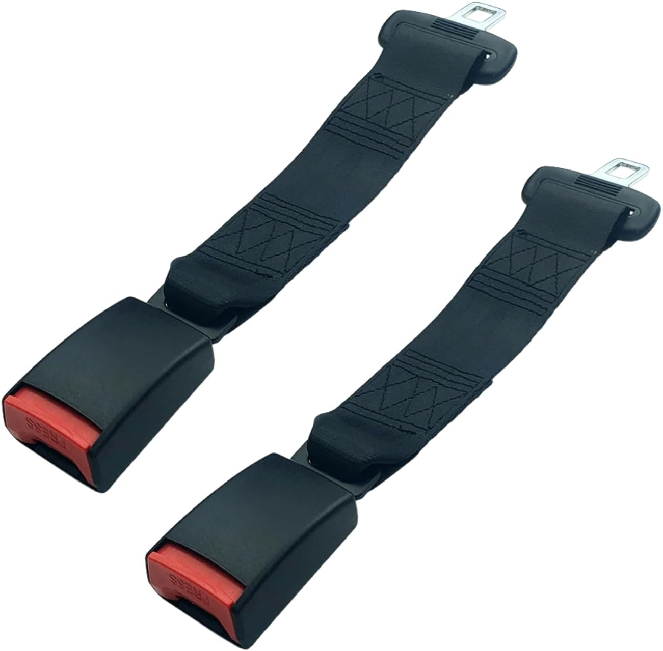 Car Safety Extender Seat Belt Extension Belt Buckle Seatbelt 36 cm, 14 inch Black ABS Material Lock and Padded Protective Cover（2 Pack）