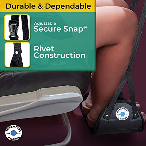 Heel & Feet Hammock Foot Rest with Memory Foam Platform, Portable Desk