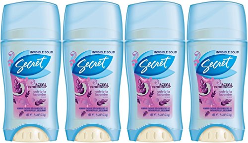 Secret Scent Expressions Invisible Solid Deodorant, Ooh-La-La Lavender, 2.6 Oz (Pack of 4)