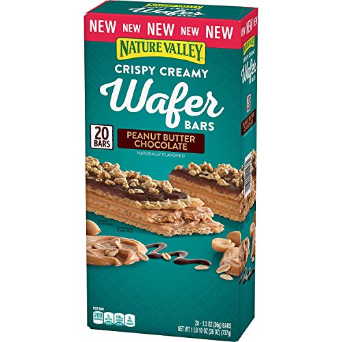 Nature Valley Crispy Creamy Wafer Bars, Peanut Butter Chocolate, 1.3 Oz
