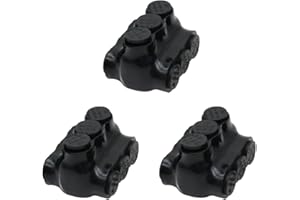 MAKERELE 3-Pack Insulated Multi-Tap Connectors, 1/0-14AWG 3 Port Insulated Wire Connectors with Oxide Inhibitor, Perfect for Challenging Electrical Splicing Tasks