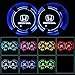 LED Car Cup Holder Lights, Car Logo Coaster with 7 Colors Changing USB Charging Mat, Luminescent Cup Pad Interior Atmosphere Lamp Decoration Light for Honda (2 PCS)