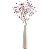 23CM White Ceramic Tall Conic Flower Vase Decorative Floral Vase Taper Vase Table Top Small Narrow Neck Vases for Home Wedding Table Bedroom Living Room Office Desk
